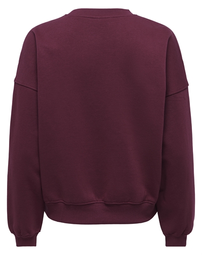JDY - JDYMesa Emb Sweatshirt - Windsor Wine